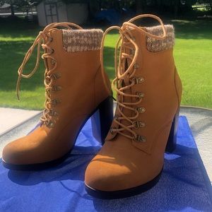 Camel Color Block Boots